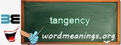 WordMeaning blackboard for tangency